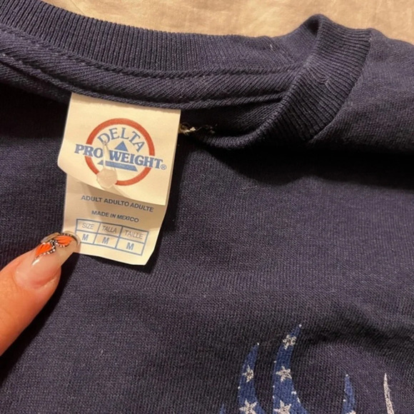 Deer American Flag Delta pro T-shirt land of the free because the brave size M - Picture 8 of 9
